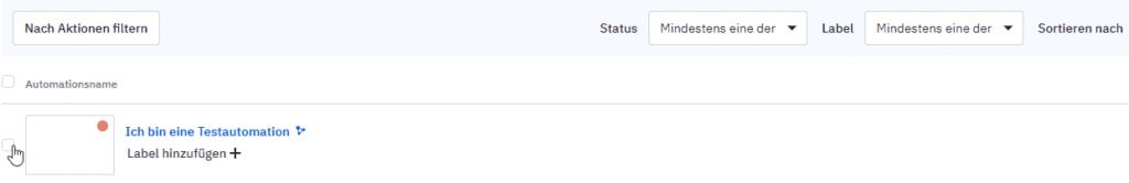 Aktivierung einer Active Campaign Automation