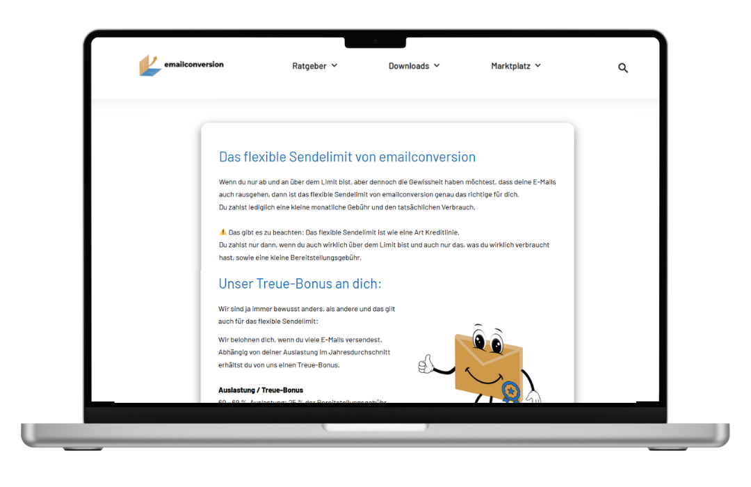 Flexibles Sendelimit